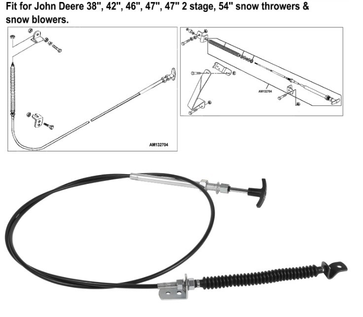 AM132704 Snowblower Push Pull Control Cable